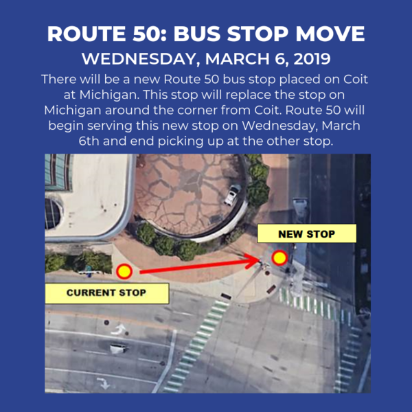 Route 50 Bus Stop Move